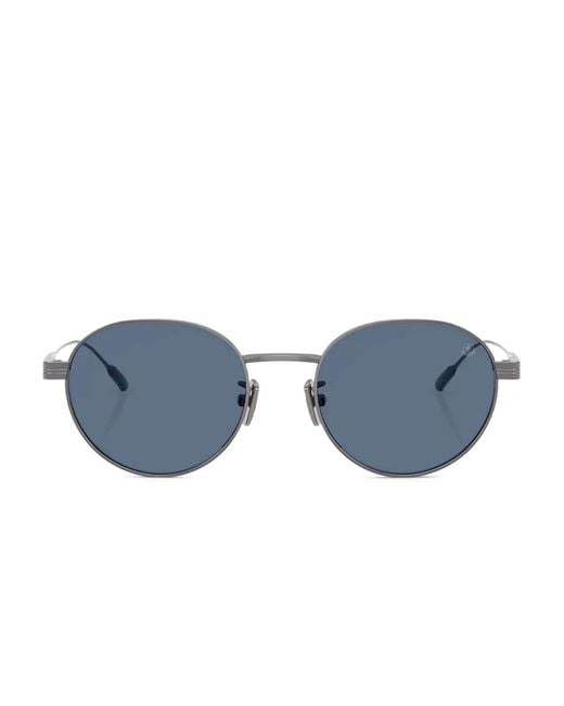 Moncler Blue Subtila Round-Frame Sunglasses