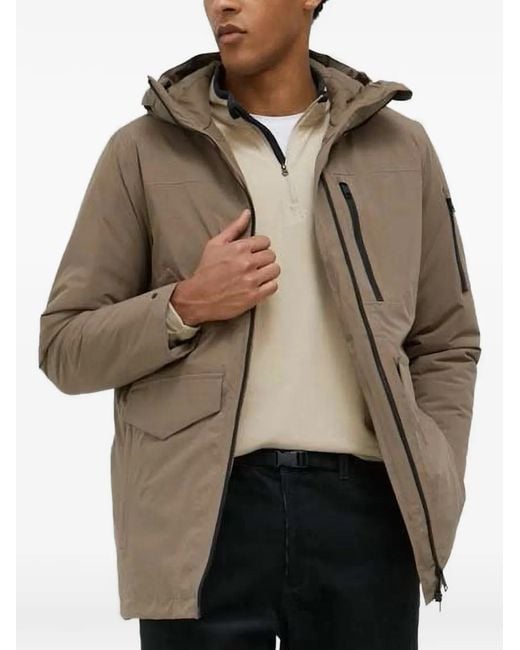Jack Wolfskin Brown Hooded Zip Jacket for men