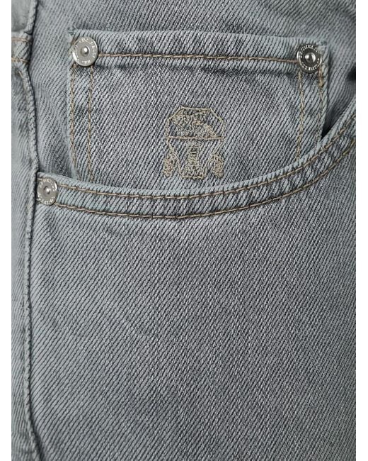 Jeans Dritti di Brunello Cucinelli in Gray da Uomo