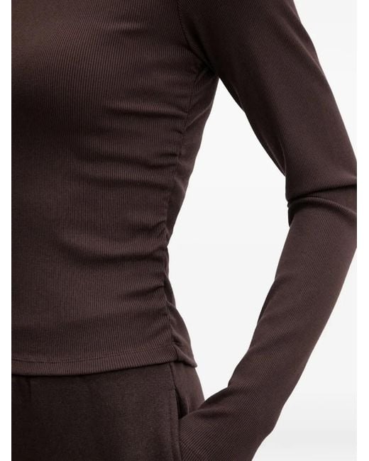 Guess Black Nat Long-Sleeved Ribbed T-Shirt