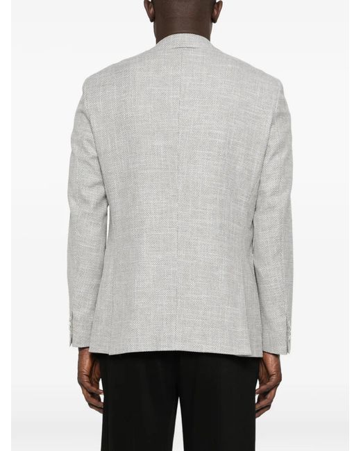 Boss Gemusterte Jacke in White für Herren