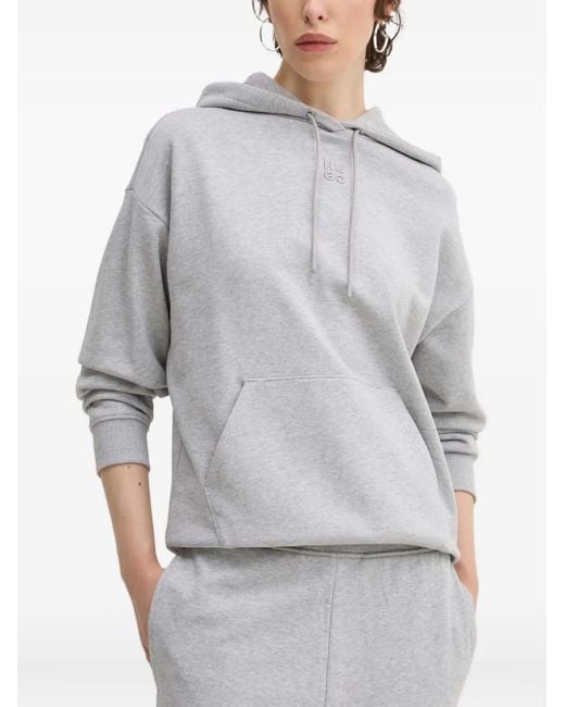 Sudadera con capucha y cordones HUGO de color Gray