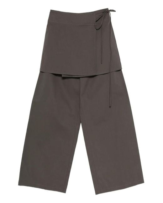 ELEH レイヤード ラップパンツ Gray