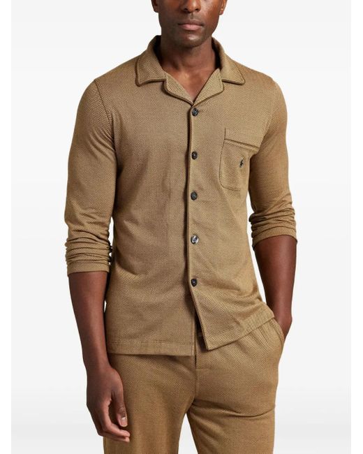 Polo Ralph Lauren Natural Herringbone Long-Sleeve Pyjamas Set for men