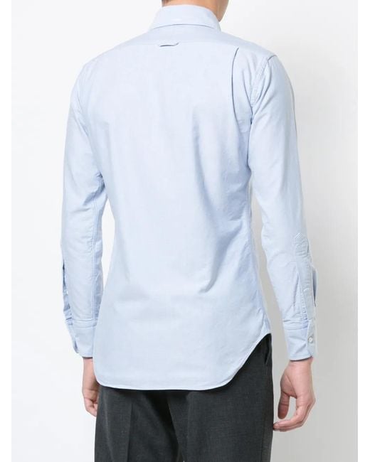 Thom Browne Blue Slim Oxford Shirt for men
