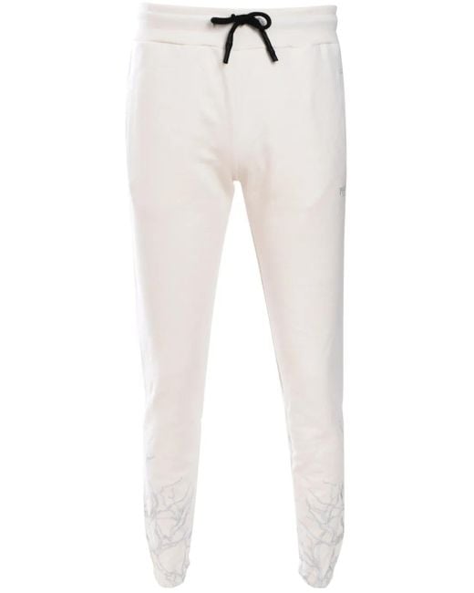 Phobia White Lightning-Embroidered Track Pants for men