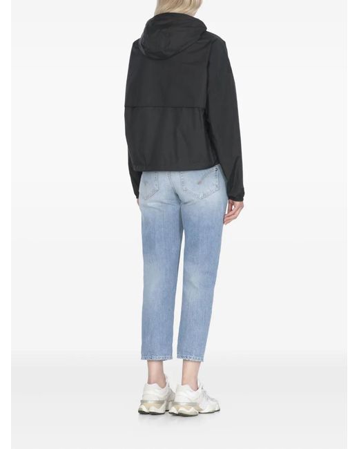 K-Way Black Laurette Plus.2 Hooded Reversible Jacket
