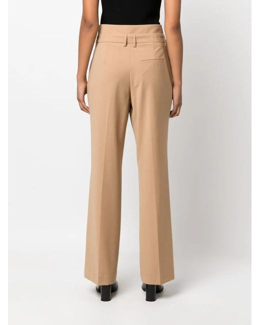 THE GARMENT Natural Straight-Leg Tailored Trousers