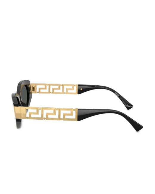 Versace Black Round-Frame Sunglasses