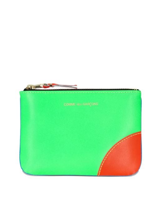 Comme des Garçons Green Super Fluo Zip Wallet