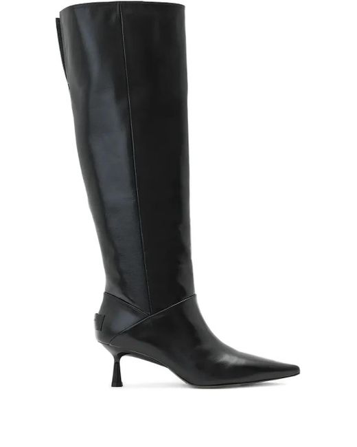AllSaints Black 620Mm Odyssey Pointed Boots
