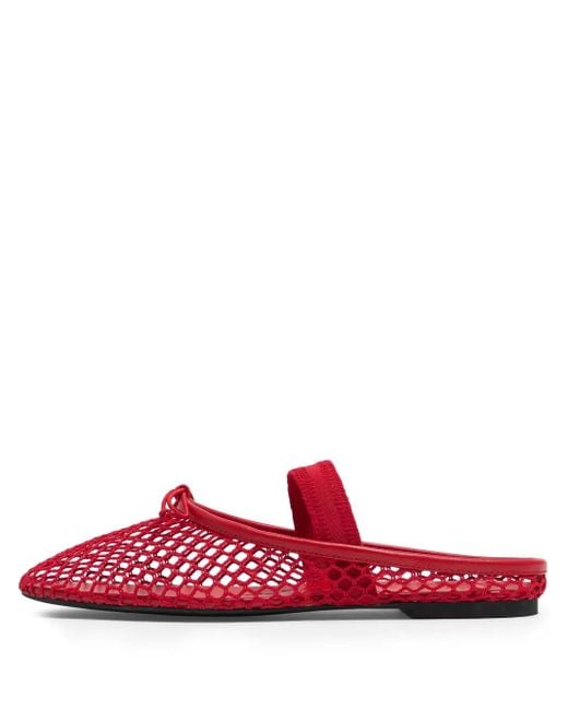 Bimba Y Lola Red Mesh Ballerina Shoes