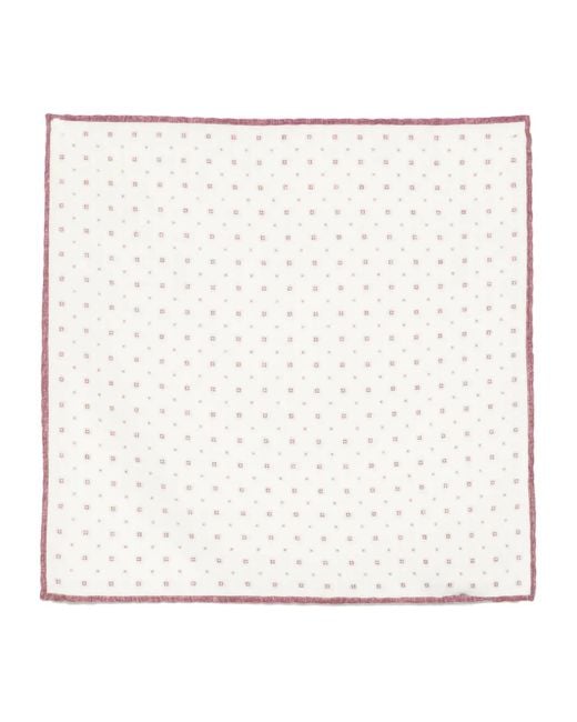 Pochette Da Taschino Con Motivo A Fiori di Eleventy in White da Uomo