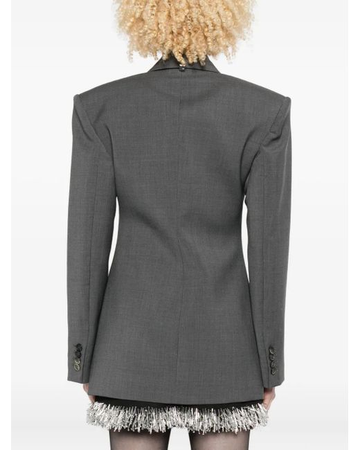 GIUSEPPE DI MORABITO Gray Asymmetrical Double-Breasted Jacket