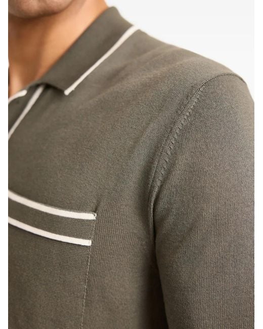 Polo Keeling Con Inserti di Orlebar Brown in Green da Uomo