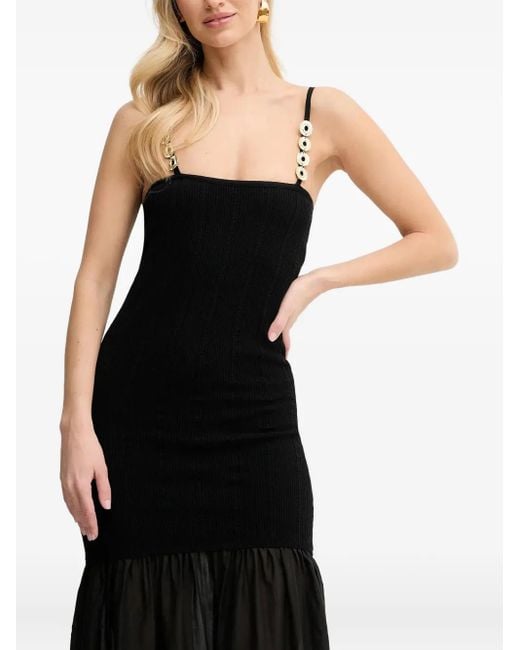 Robe Longue À Détails De Chaînes SIMONA CORSELLINI en coloris Black