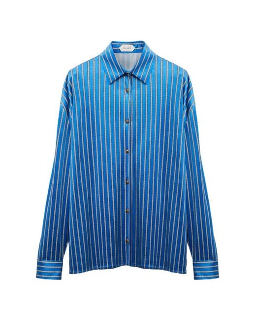 Versace Blue Viscose-Jersey Shirt