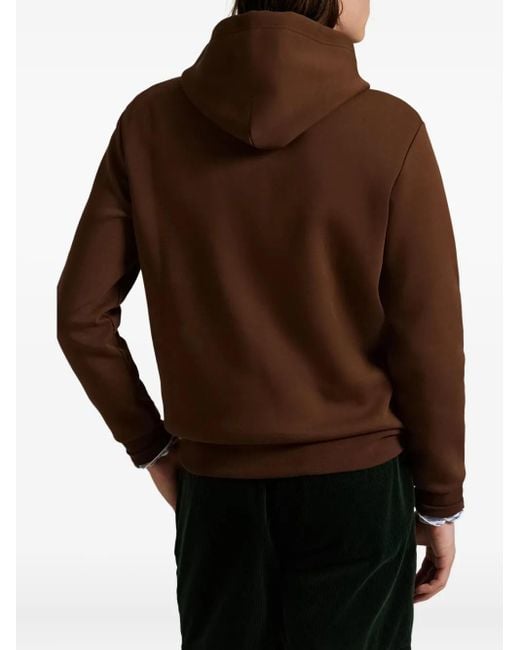 Polo Ralph Lauren Brown Logo-Embroidered Hoodie for men