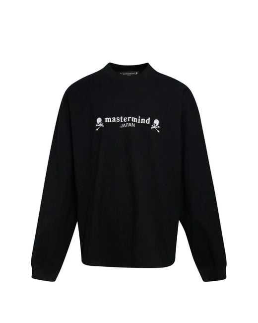 Mastermind Japan Black Og Boxy-Fit Long-Sleeved Skull-Print Sweatshirt for men