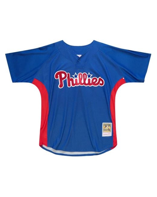Mitchell & Ness Blue Mlb Batting "Phillies 2010 Roy Halladay" Jersey for men