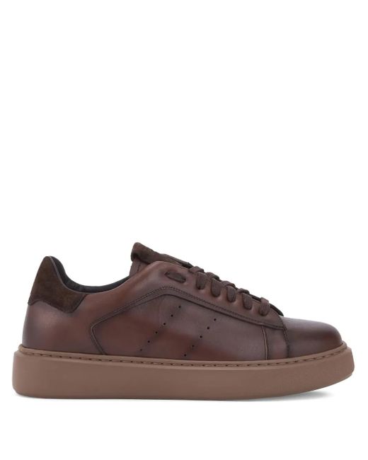 Calce Sneakers mit perforiertem Detail in Brown für Herren