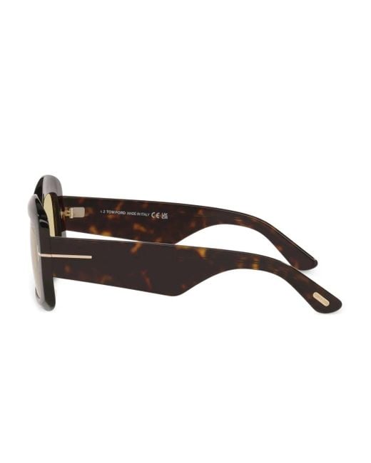 Tom Ford Natural Venetia Metal-Detail Sunglasses