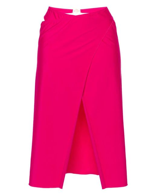 Versace Pink Medusa Wrap Midi Skirt