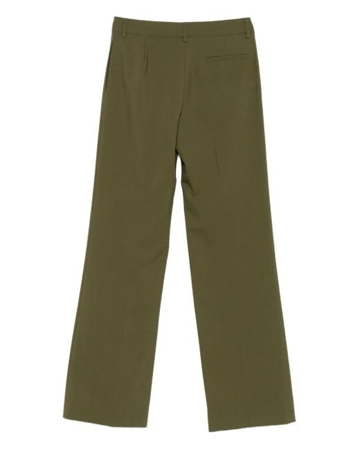 MSGM Green Flared Trousers