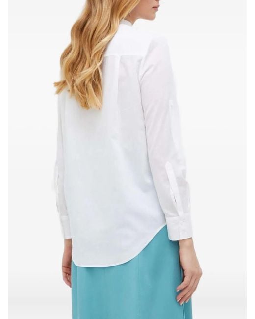 Boss Blue Mandarin-Collar Shirt