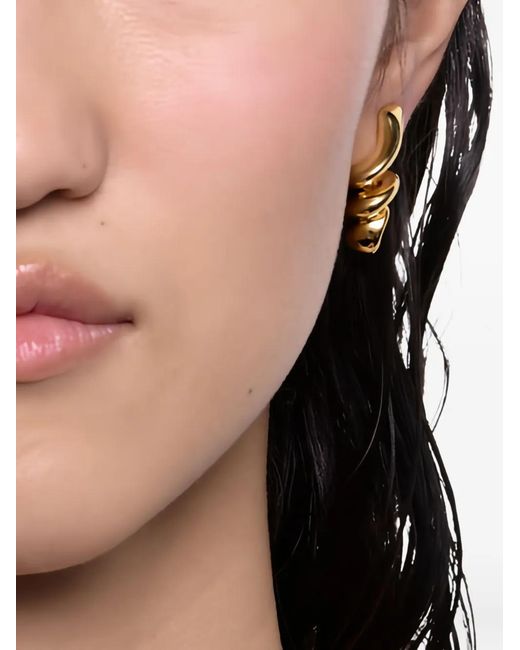 Maria Black Metallic Coil Earring Small