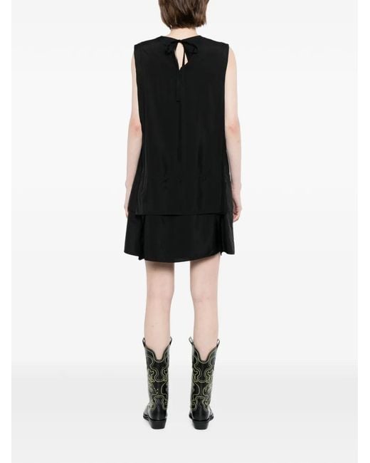 JNBY Black A-Line Layered Dress