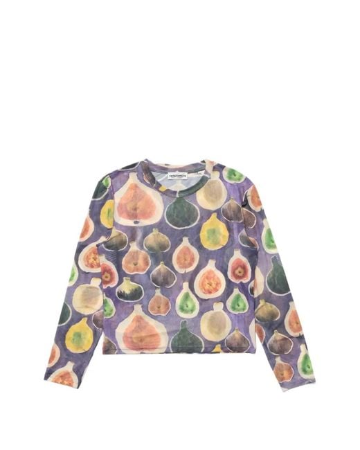Carne Bollente White The Fig Dig Printed Long-Sleeve T-Shirt