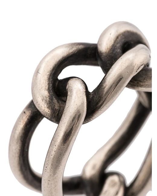 Werkstatt:münchen Black Chain Link Ring for men
