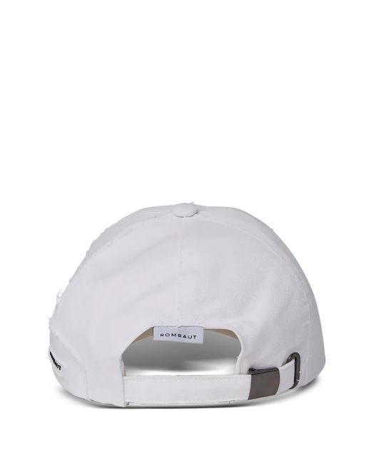 Gorra deshilachada con motivo del logo Rombaut de color Gray