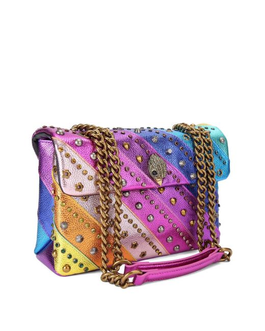 Kurt Geiger Purple Large Kensington Studded Shoulder Bag