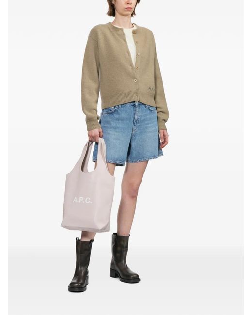 A.P.C. Pink Ninon Tote Bag