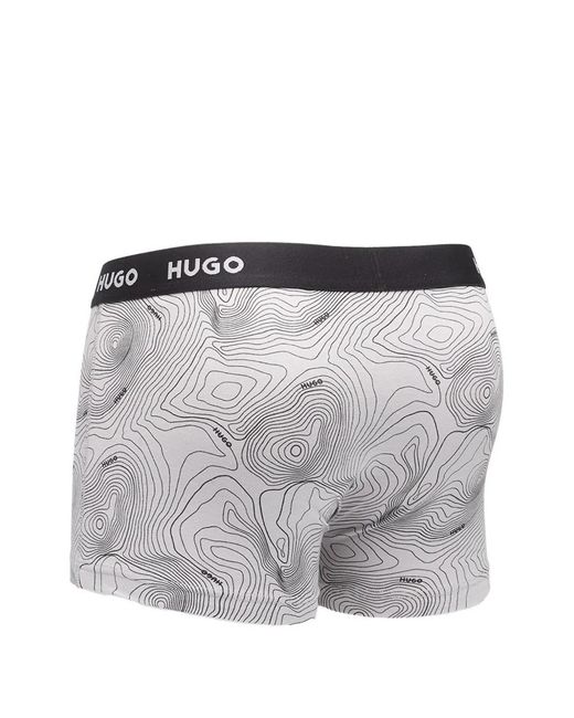 HUGO White Logo-Waistband Pack Of Three Trunks for men