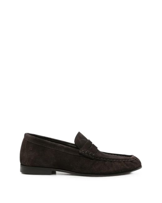 POSA Black Penny-Strap Loafers