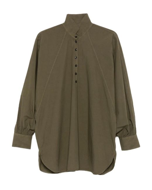 Blusa A Collo Alto di Barena in Green