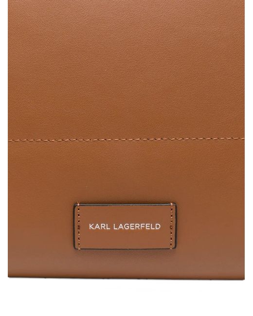 Karl Lagerfeld Brown Fringe-Detail Tote Bag