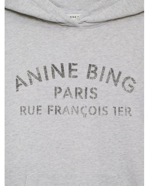 Anine Bing White Harvey Sweatshirt Paris Stencil