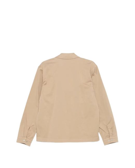 Woolrich Natural Zip Collared Jacket for men