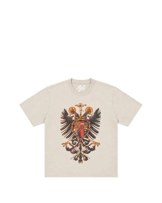 Melt White Graphic-Print T-Shirt for men