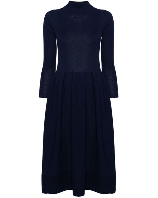 CFCL Blue Rivulet Long-sleeve Dress
