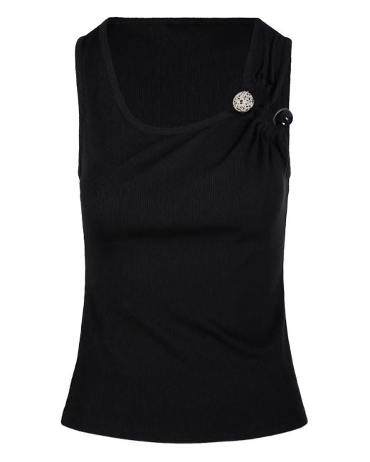 Christopher Esber ボタンディテール トップ Black