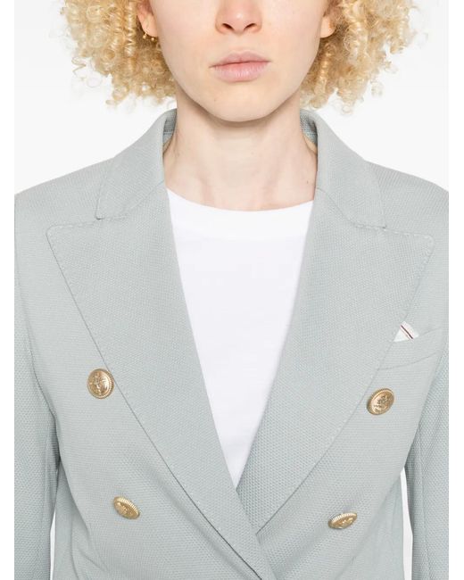 Circolo 1901 Blue Blazer À Boutonnière Croisée