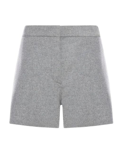 Sportmax Gray Buono Wool Shorts