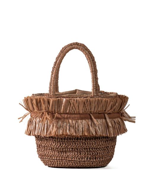 Nannacay Brown Andrea Fringed Tote Bag