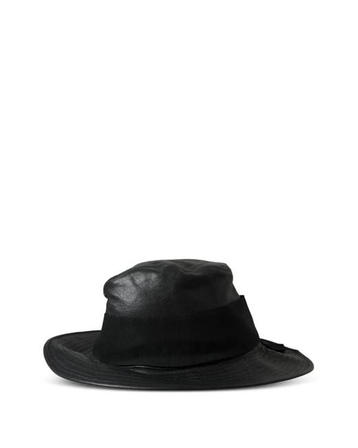 Dolce & Gabbana Black Button-Embellished Leather Hat