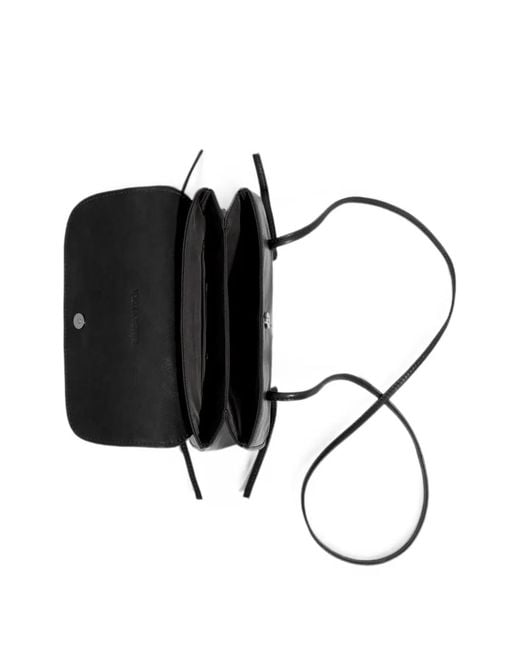 Bimba Y Lola Black Leather Mini Flap Bag